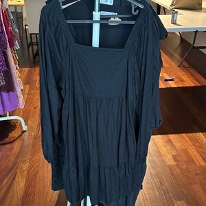 Universal Thread Black Textured Dress